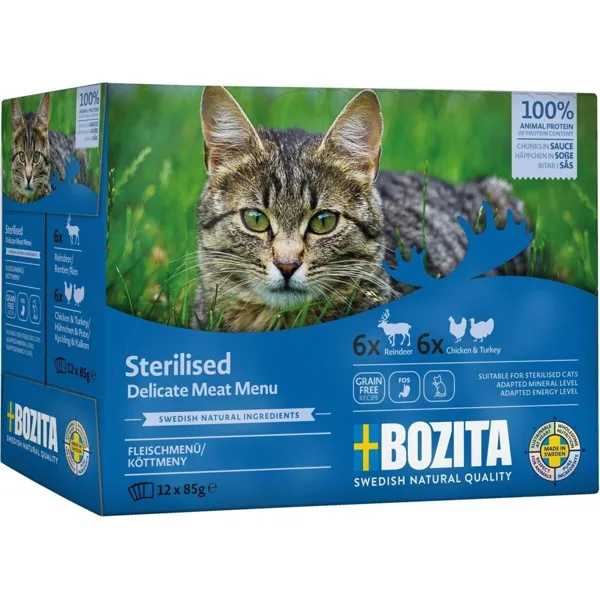 Bozita Indoor & Sterilised i saus (våtfôr)